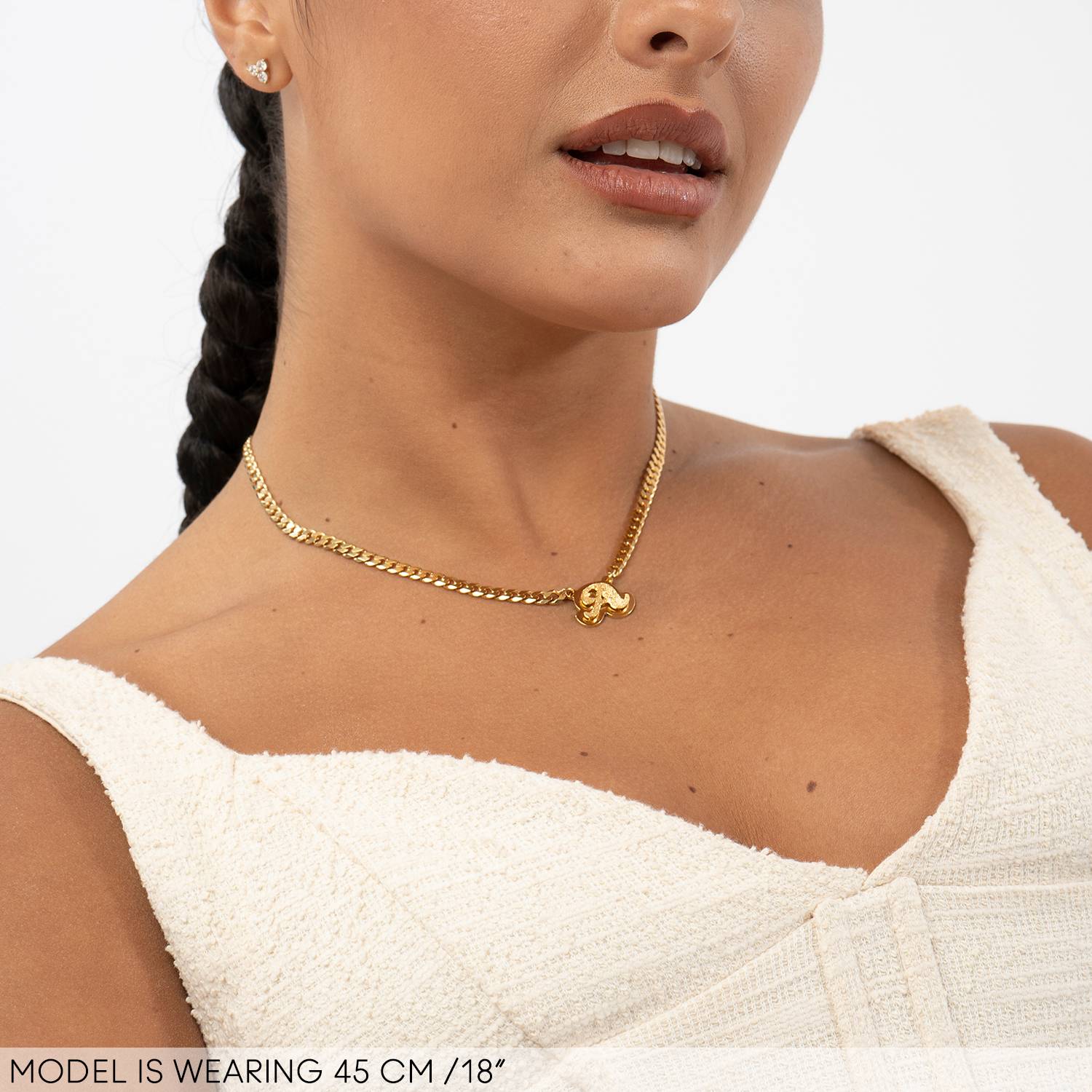 Brandi Double Plated Name Necklace in 18K Gold Vermeil-5 product photo