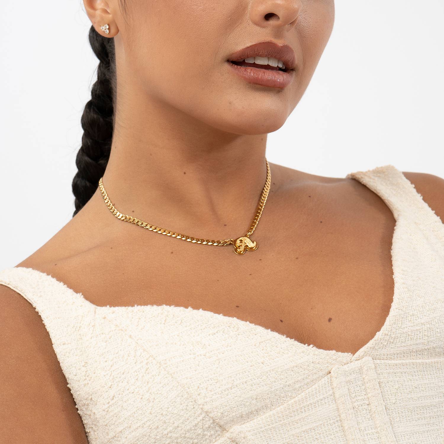 Brandi Double Plated Name Necklace in 18K Gold Vermeil-3 product photo