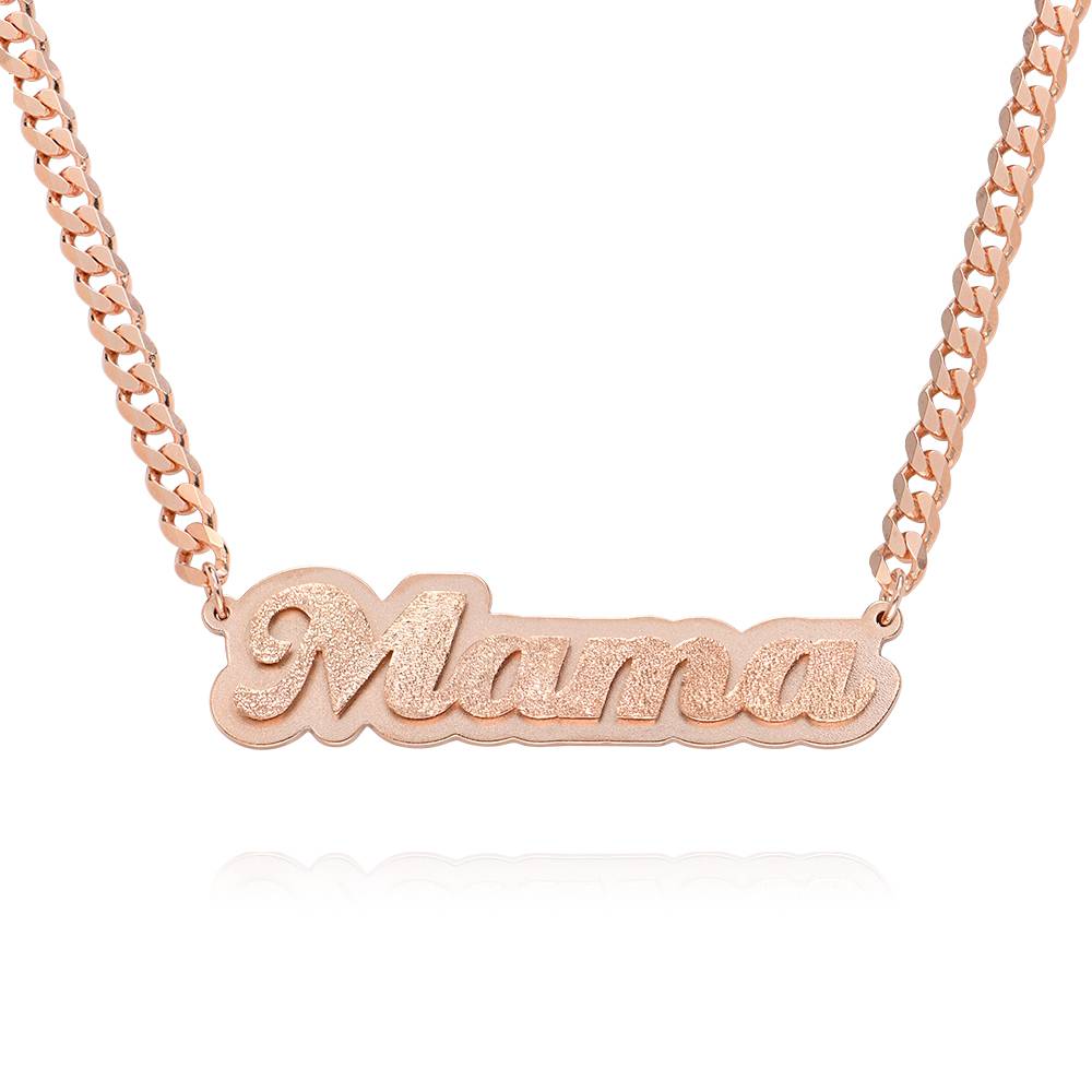 Brandi Double Plated Name Necklace in 18K Rose Gold Plating-7 product photo