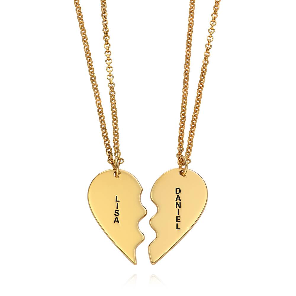 Broken Heart Necklace for Couples in Gold Plated-1 product photo