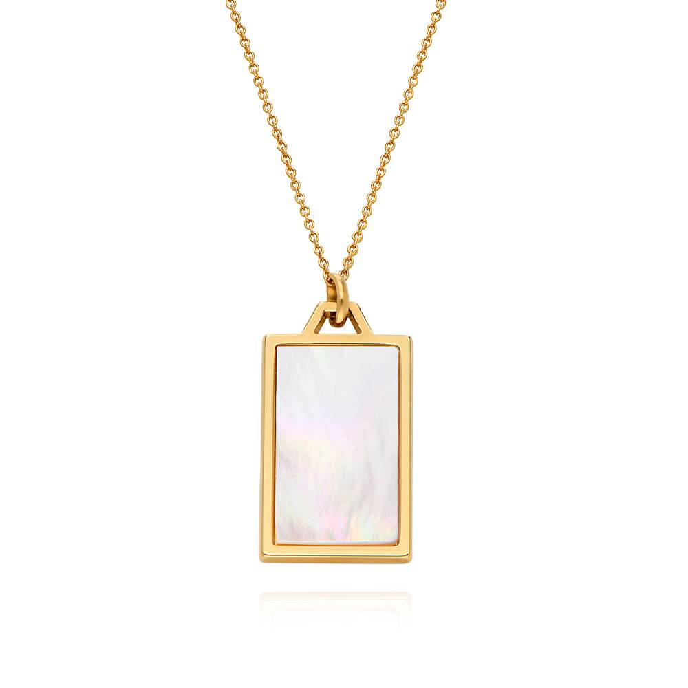 Celestial Mother of Pearl Personalized Necklace in 18k Gold Plating-3 product photo
