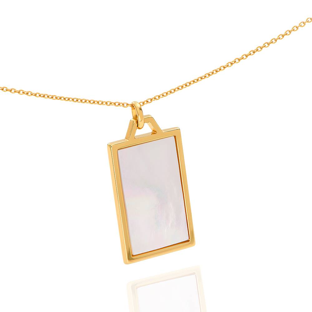 Celestial Mother of Pearl Personalized Necklace in 18k Gold Vermeil-2 product photo
