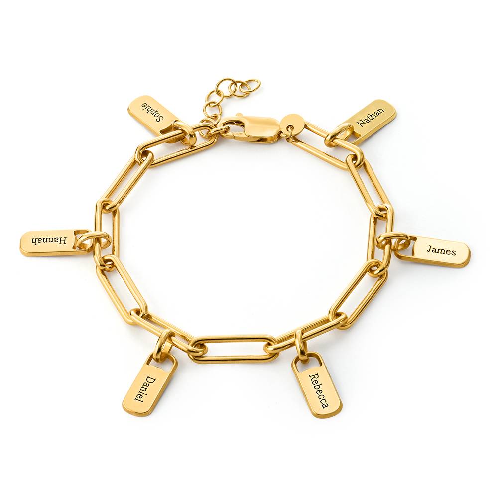 Rory Chain Link Bracelet with Custom Charms in 18K Gold Vermeil-2 product photo