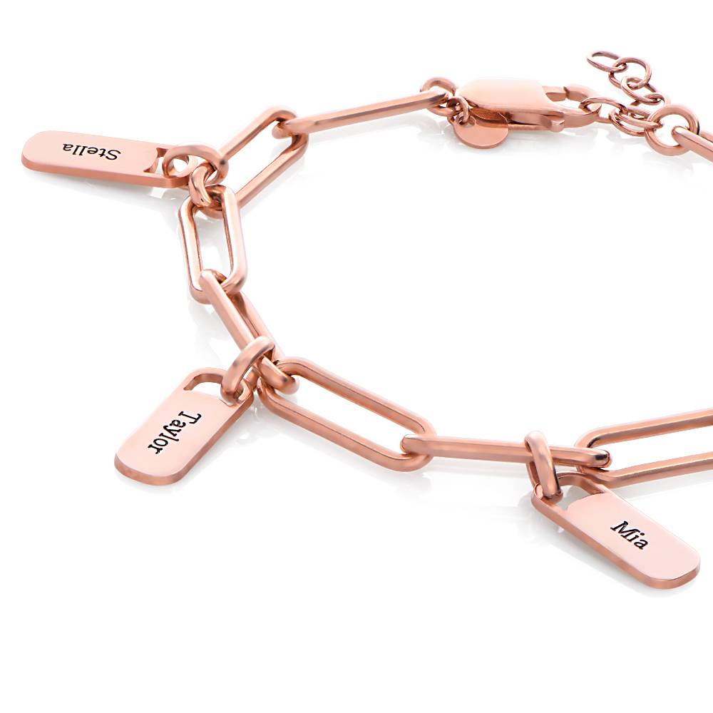 Rory Chain Link Bracelet with Custom Charms in 18K Rose Gold Plating-1 product photo