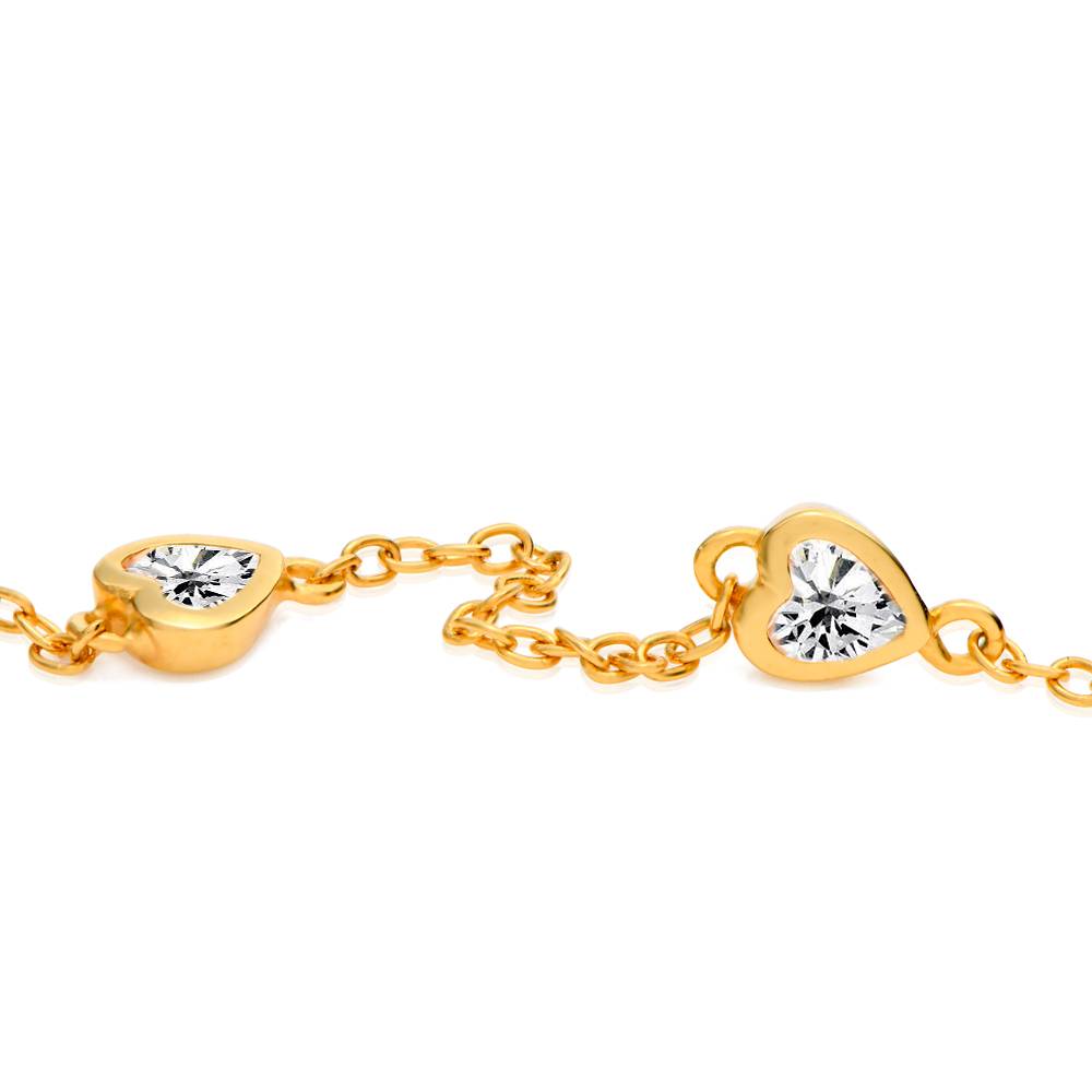 Charli Heart Chain Girls Name Bracelet in 18K Gold Vermeil-4 product photo