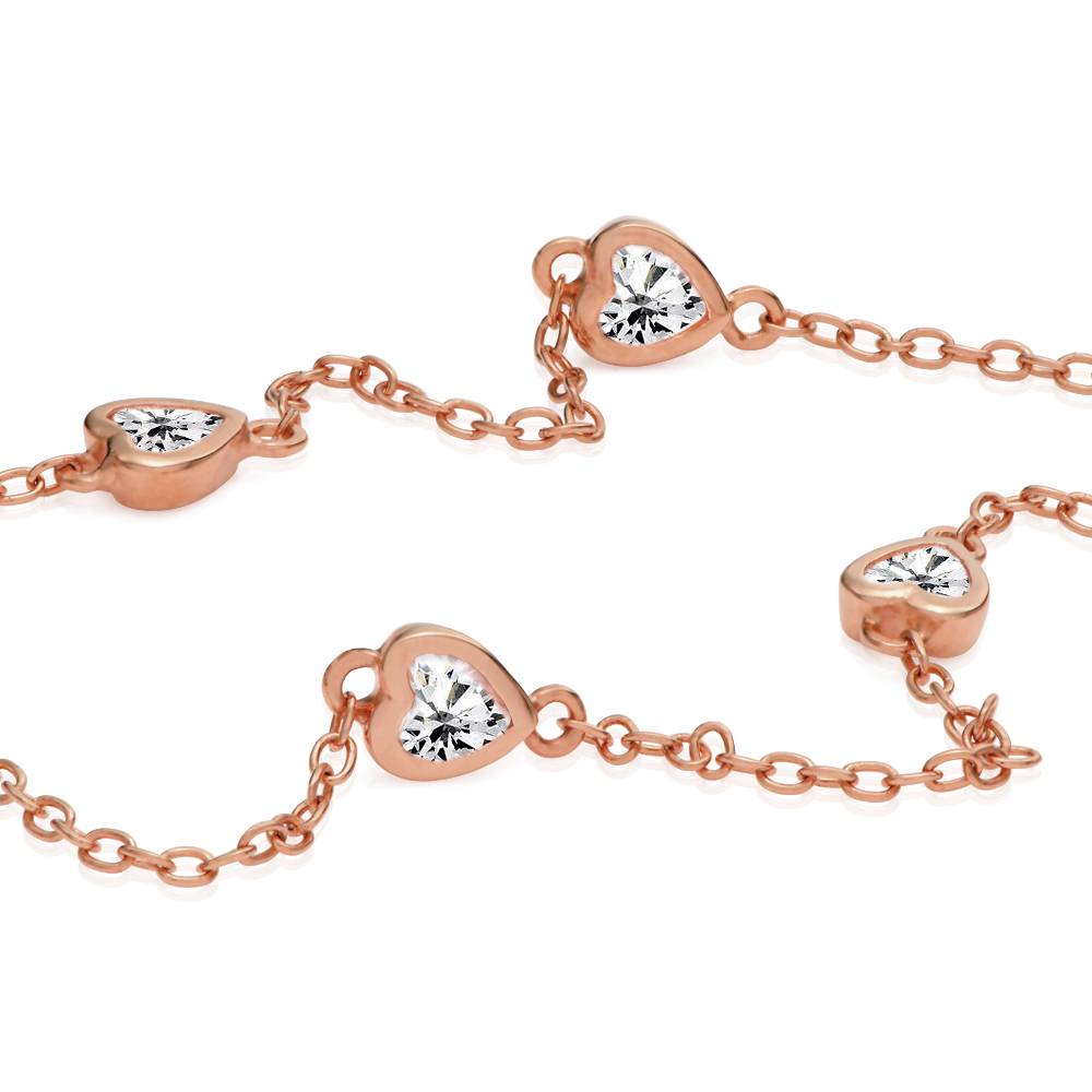 Charli Heart Chain Girls Name Necklace in 18K Rose Gold Plating-5 product photo
