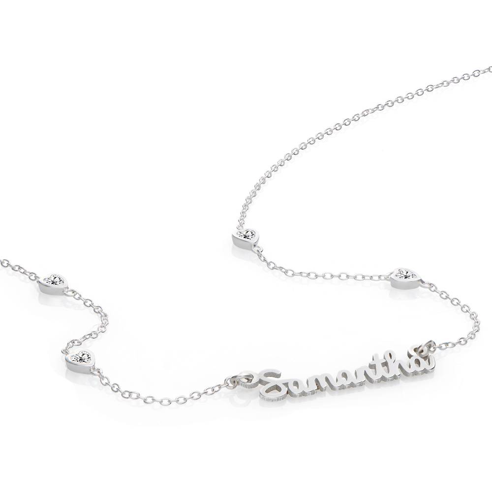 Charli Heart Chain Girls Name Necklace in Sterling Silver-6 product photo