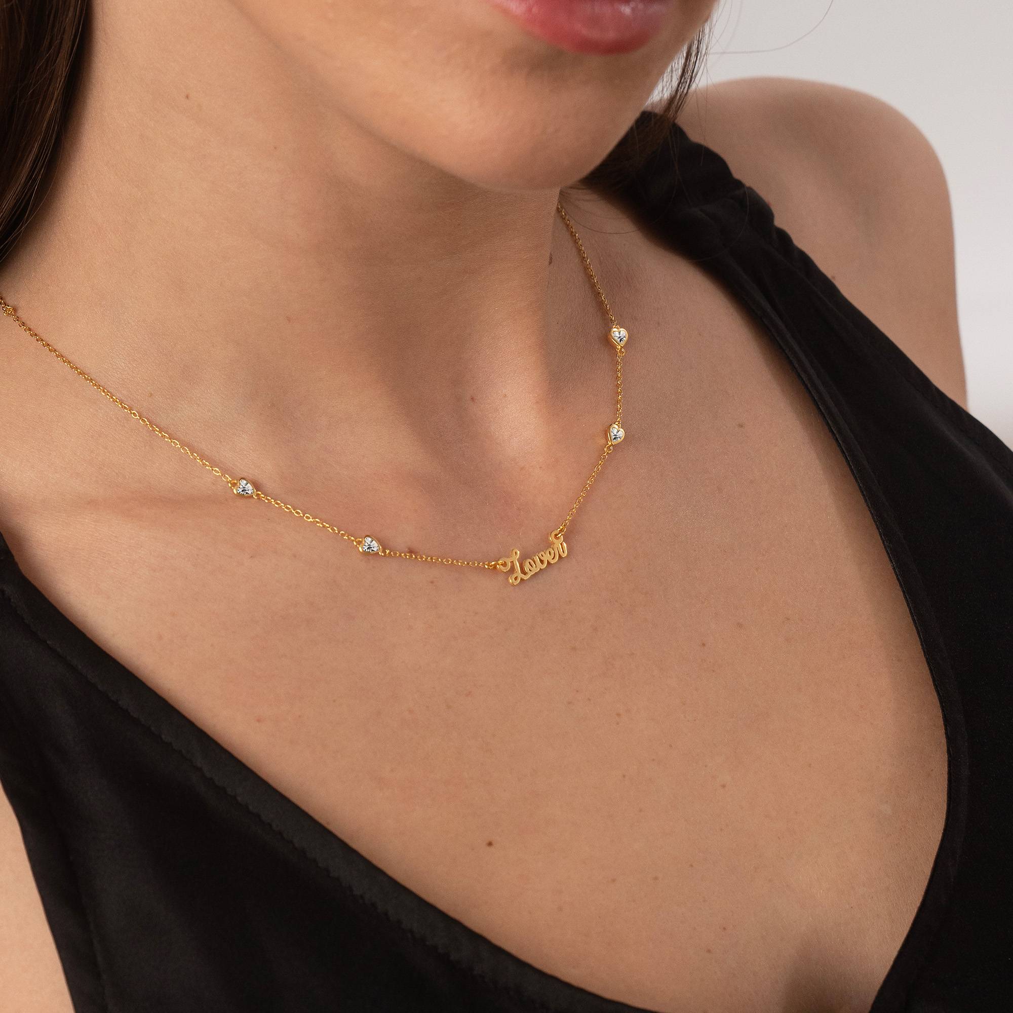 Charli Heart Chain Name Necklace in 18K Gold Plating-1 product photo