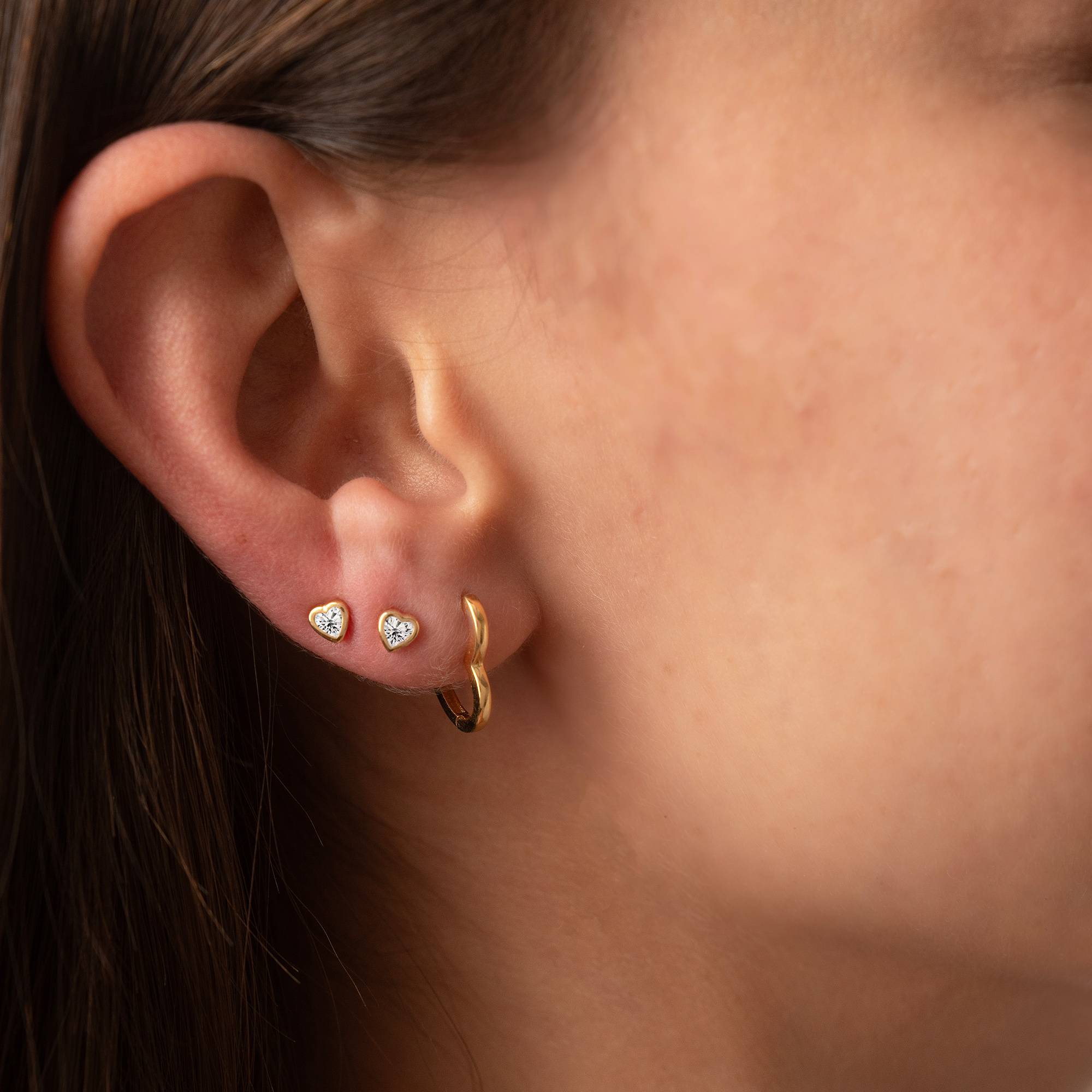 Charli Heart Earrings in 18K Gold Plating-1 product photo