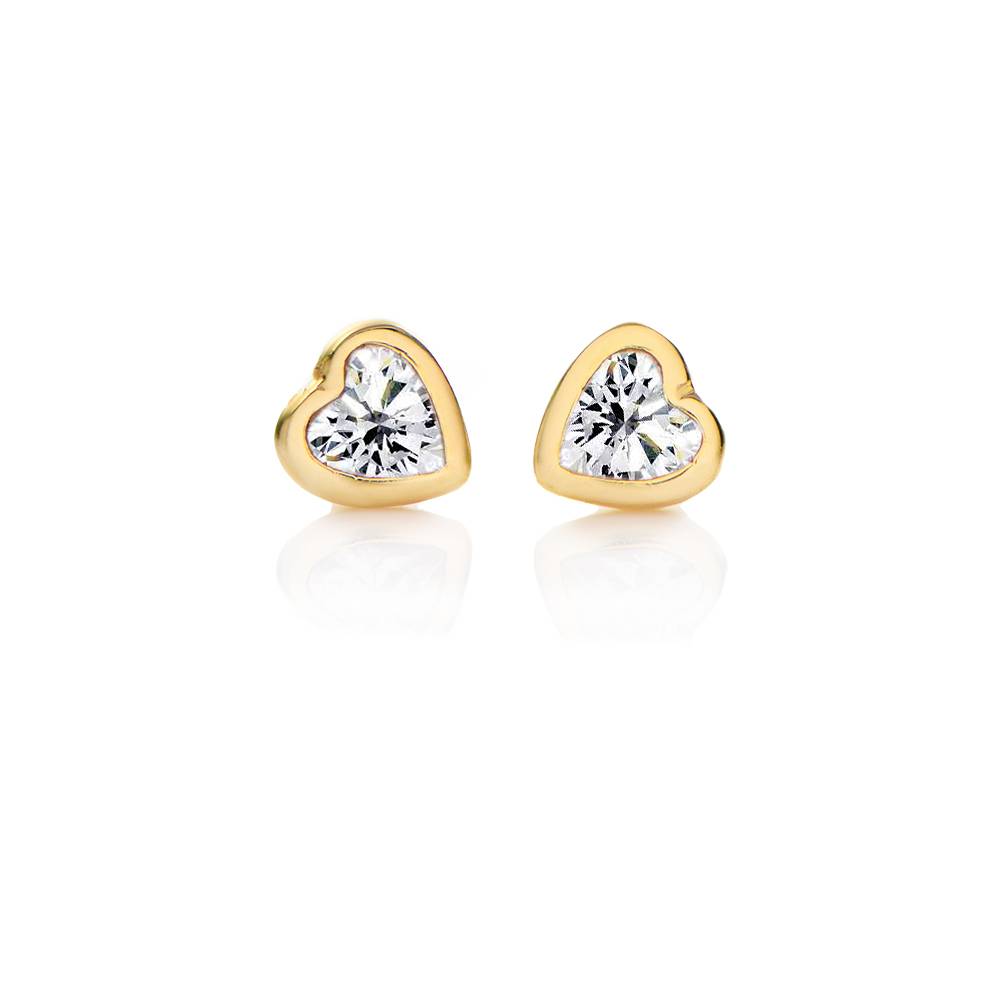 Charli Heart Earrings in 18K Gold Vermeil-1 product photo