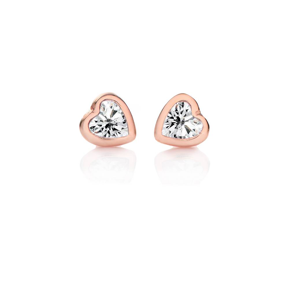 Charli Heart Earrings in 18K Rose Gold Plating-1 product photo