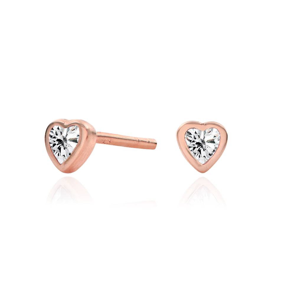 Charli Heart Earrings in 18K Rose Gold Plating-6 product photo