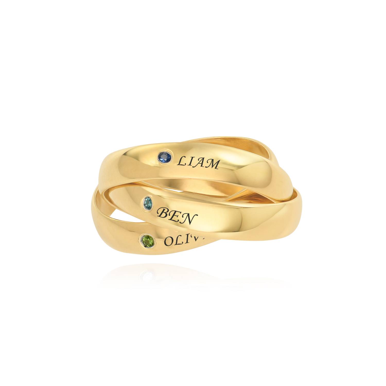 Charlize Russian Ring with Birthstone in 18K Gold Vermeil-1 product photo