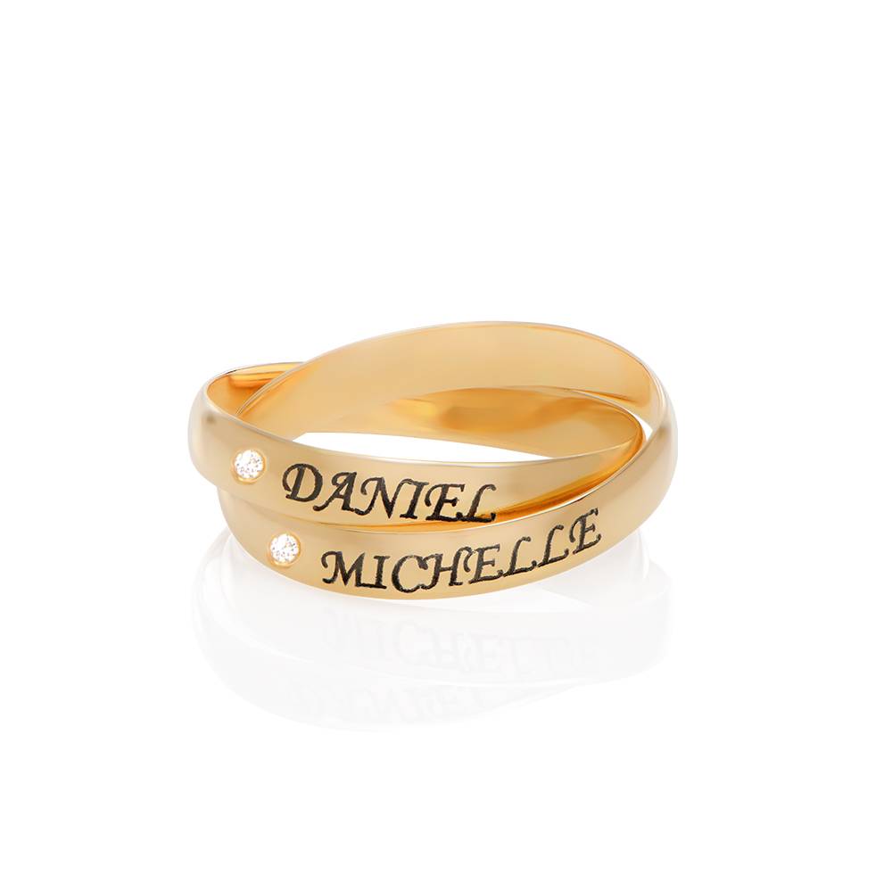 Charlize Russian Ring with Diamond in 10K Yellow Gold-3 product photo
