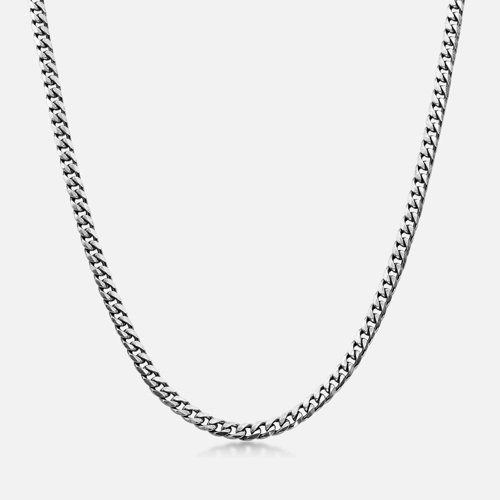 Curb Chain Necklace in Sterling Silver product photo