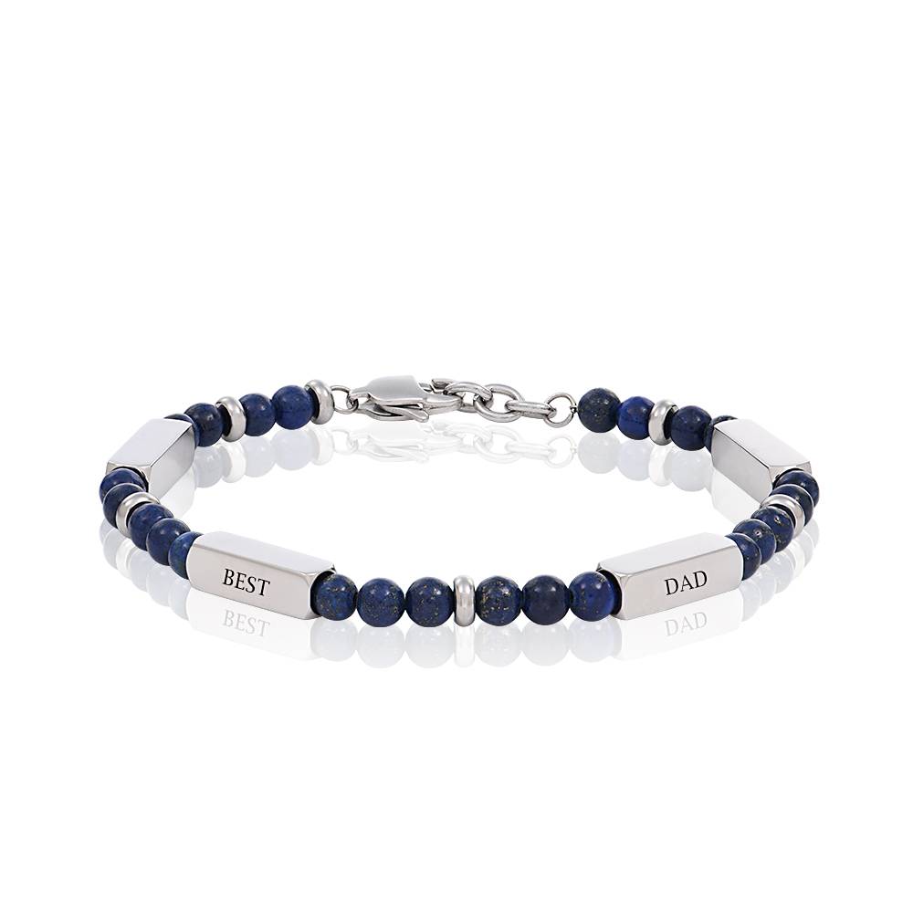 East Coast Custom Lapis Beaded Bracelet for Men-1 product photo