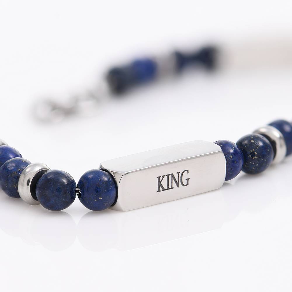 East Coast Custom Lapis Beaded Bracelet for Men-2 product photo