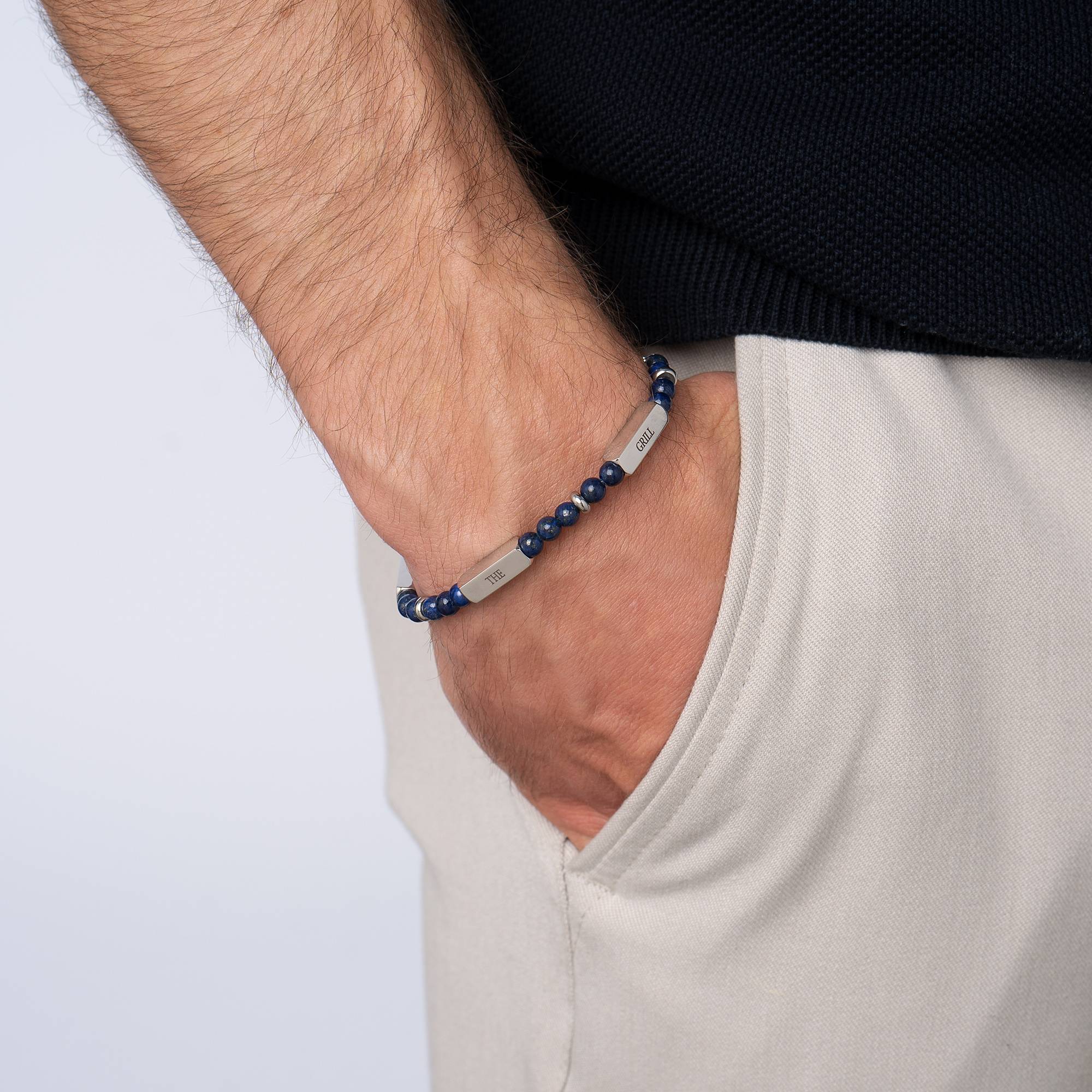 East Coast Custom Semi-Precious Beaded Bracelet for Men-4 product photo