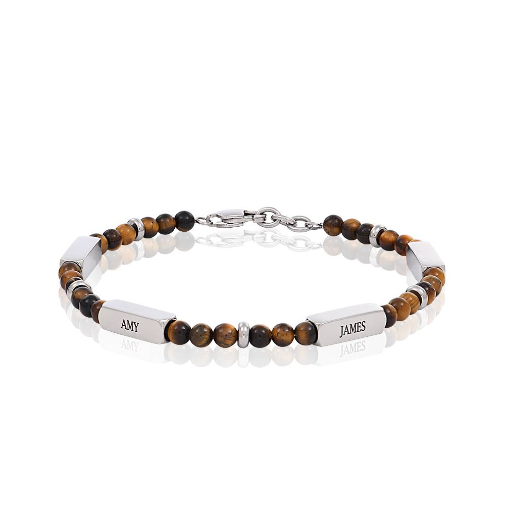 East Coast Custom Tiger Eye Beaded Bracelet for Men-2 product photo