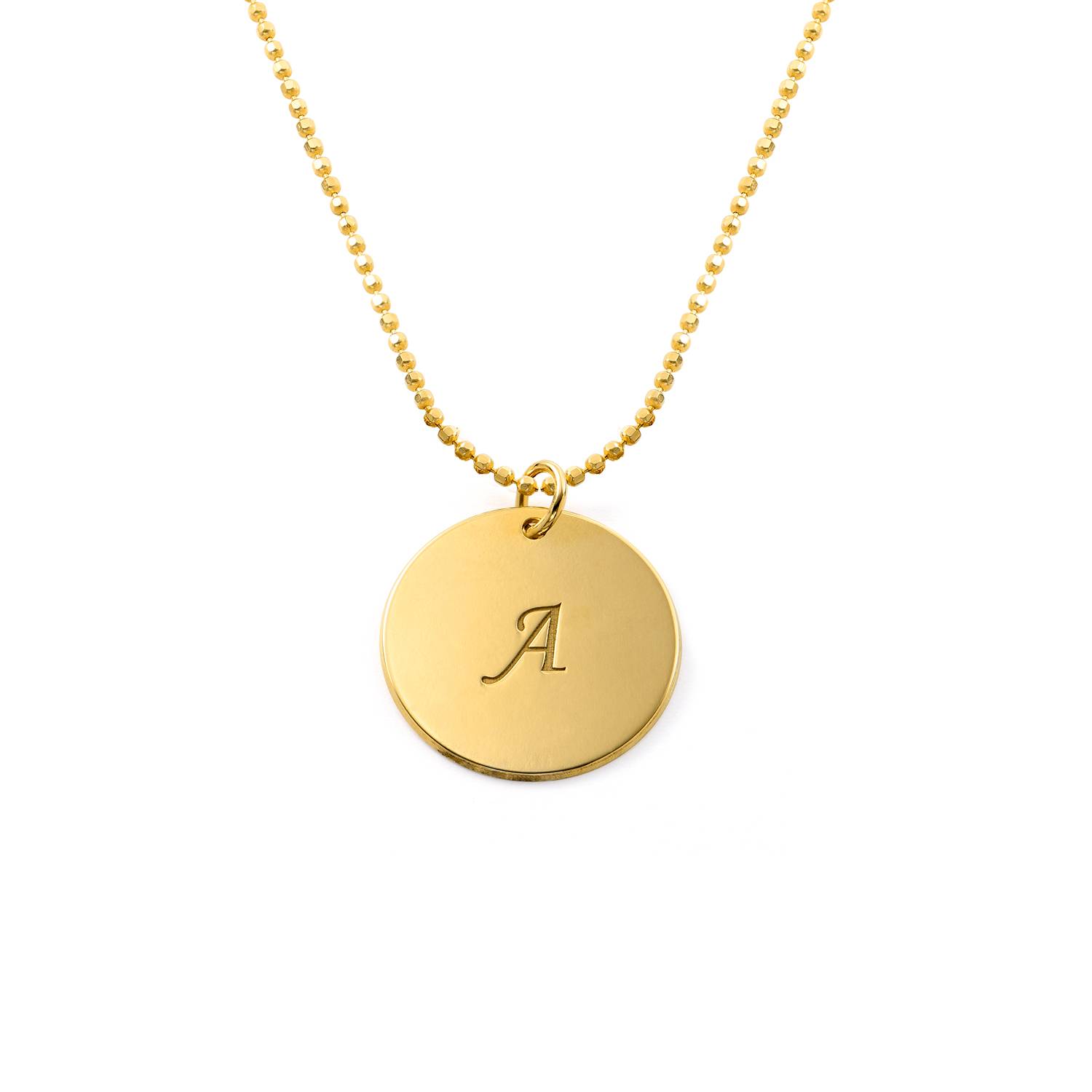 Grandma Necklace with Personalized Initial Discs in Gold Vermeil-1 product photo