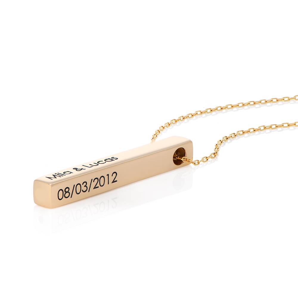 Totem 3D Bar Necklace in 10k Gold-2 product photo