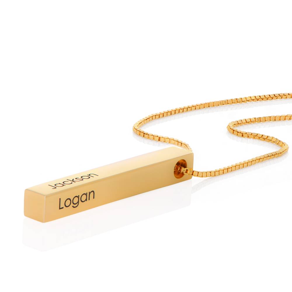 Totem 3D Bar Necklace in 18k Gold Vermeil-4 product photo