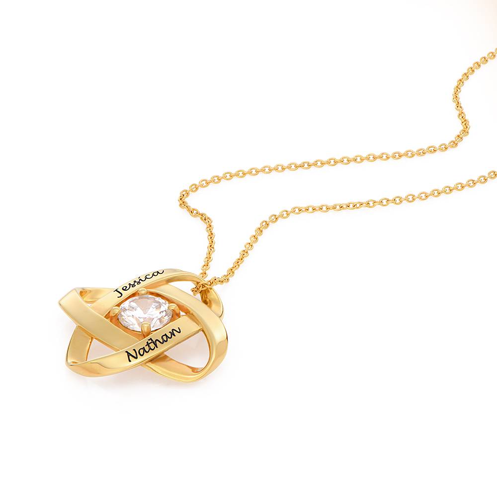 Galaxy Necklace with Cubic Zirconia in 18k Gold Plating-3 product photo