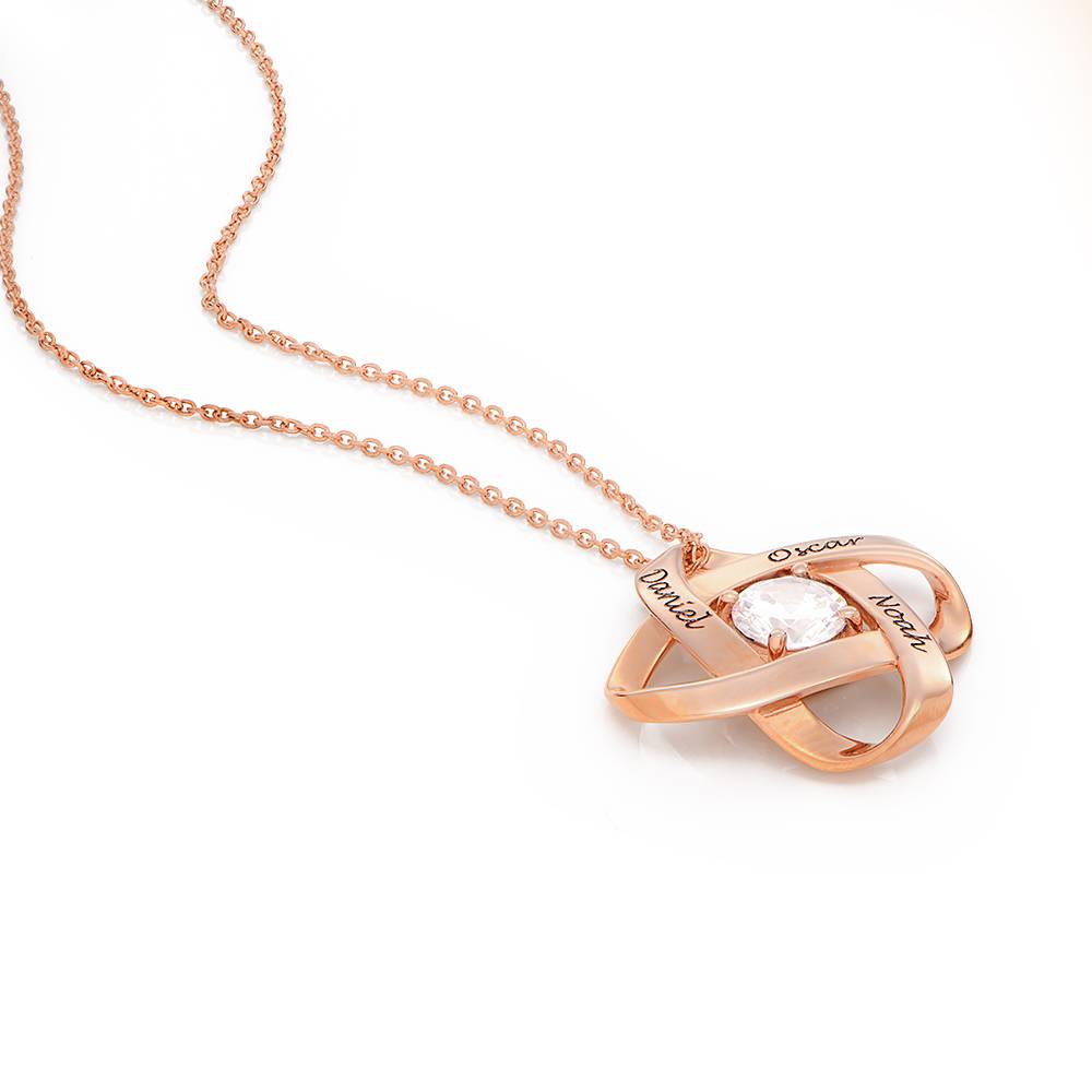 Galaxy Necklace with Cubic Zirconia in 18k Rose Gold Plating-4 product photo