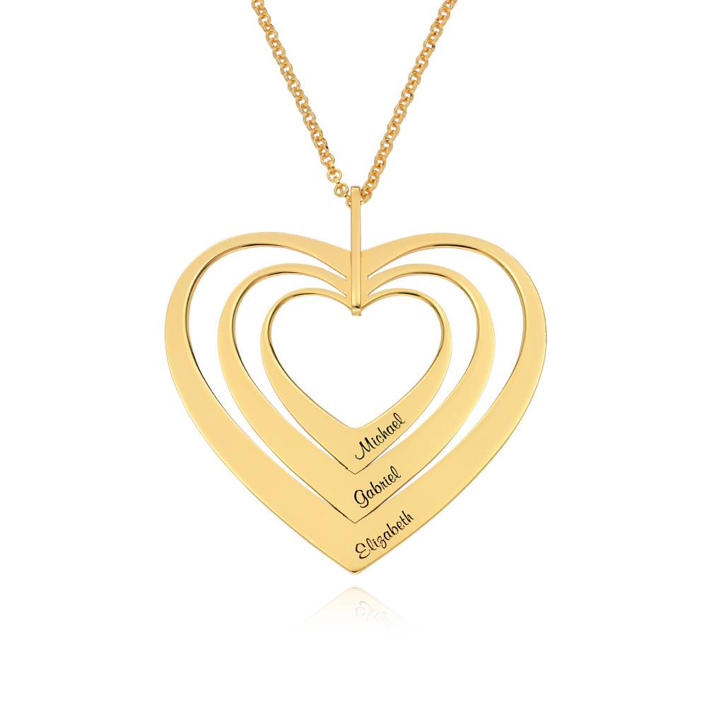 Family Hearts necklace in Gold Plating-3 product photo