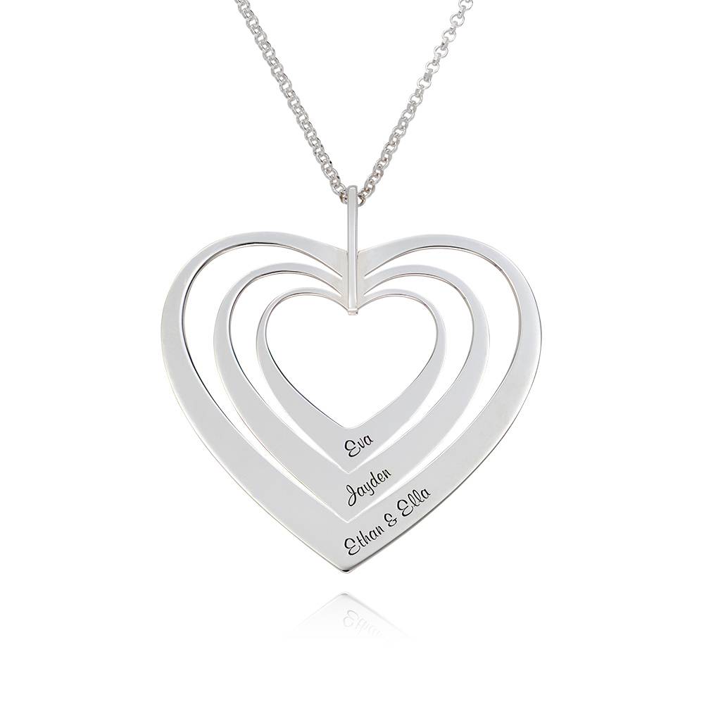 Family Hearts necklace in Sterling Silver-1 product photo