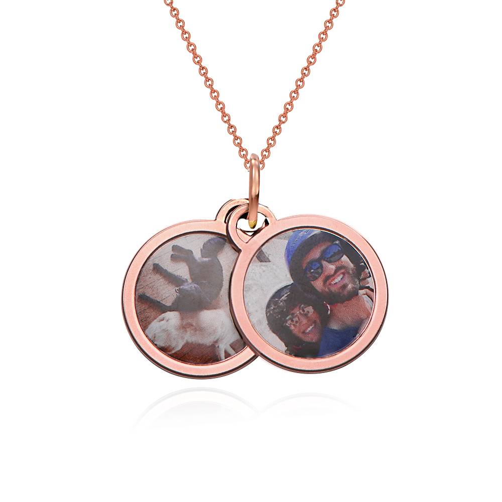 Forever Photo Pendant Necklace in 18K Rose Gold Plating-2 product photo