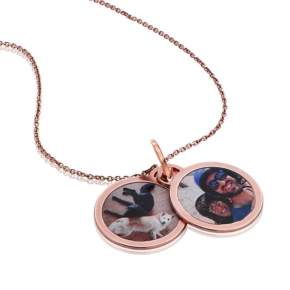 Forever Photo Pendant Necklace in 18K Rose Gold Plating-4 product photo