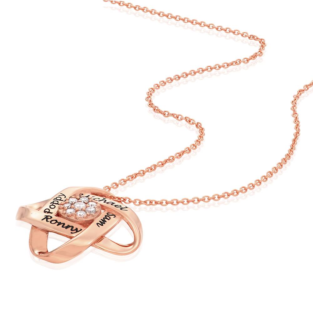 Galaxy Necklace with 0.19CT Diamonds in 18K Rose Gold Vermeil-1 product photo