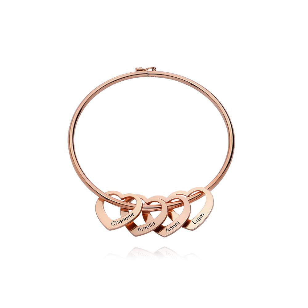 Heart Charm for Bangle Bracelet in Rose Gold Plating-3 product photo