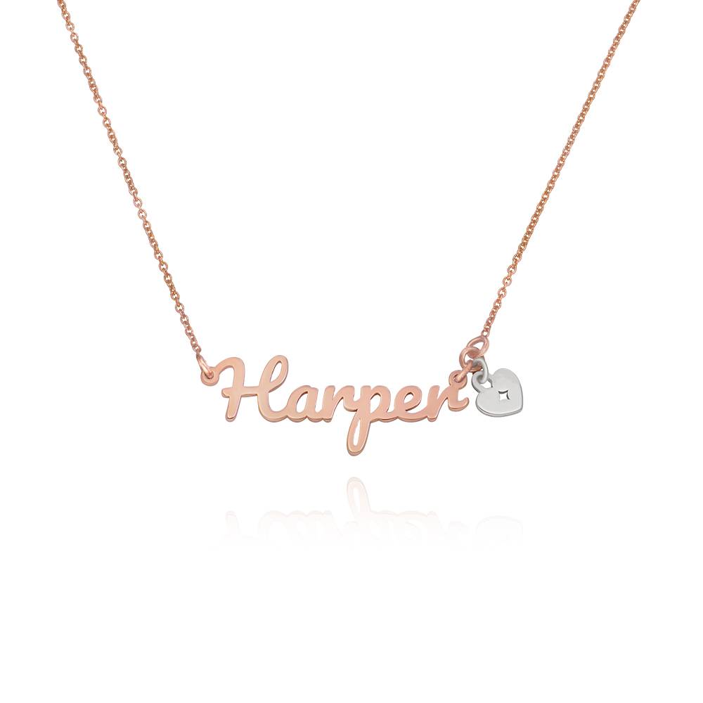 Sweetheart Name Necklace in 18K Rose Gold Plating product photo