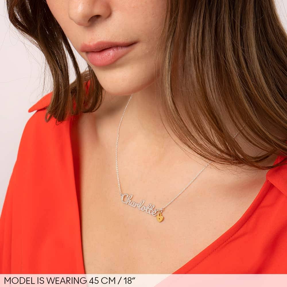 Sweetheart Name Necklace in Sterling Silver-3 product photo