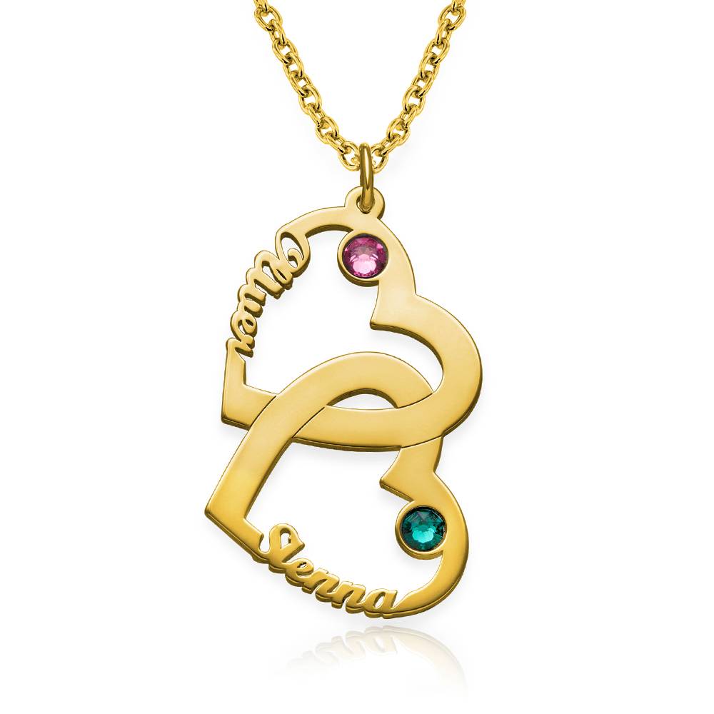 Heart in Heart Necklace in 18k Gold Plating-1 product photo