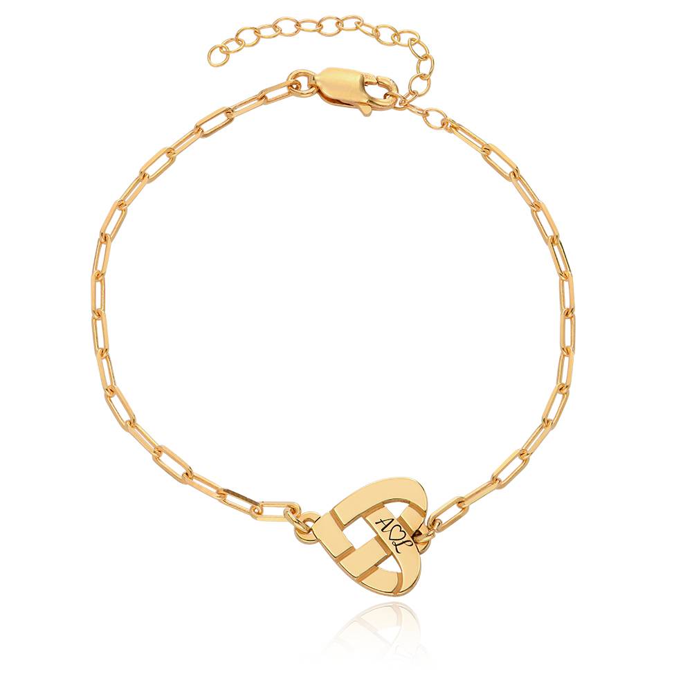 Heart Knot Bracelet in 18K Gold Plating product photo