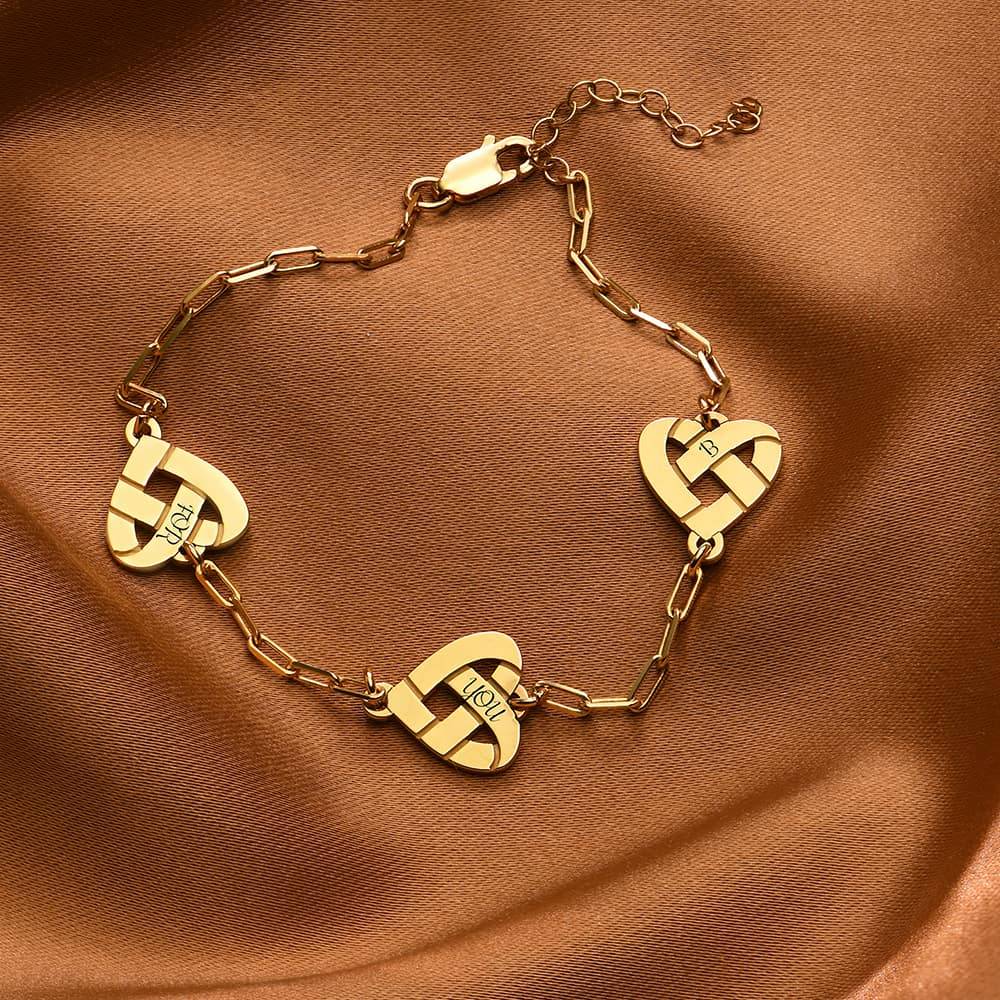 Heart Knot Bracelet in 18K Gold Plating-4 product photo