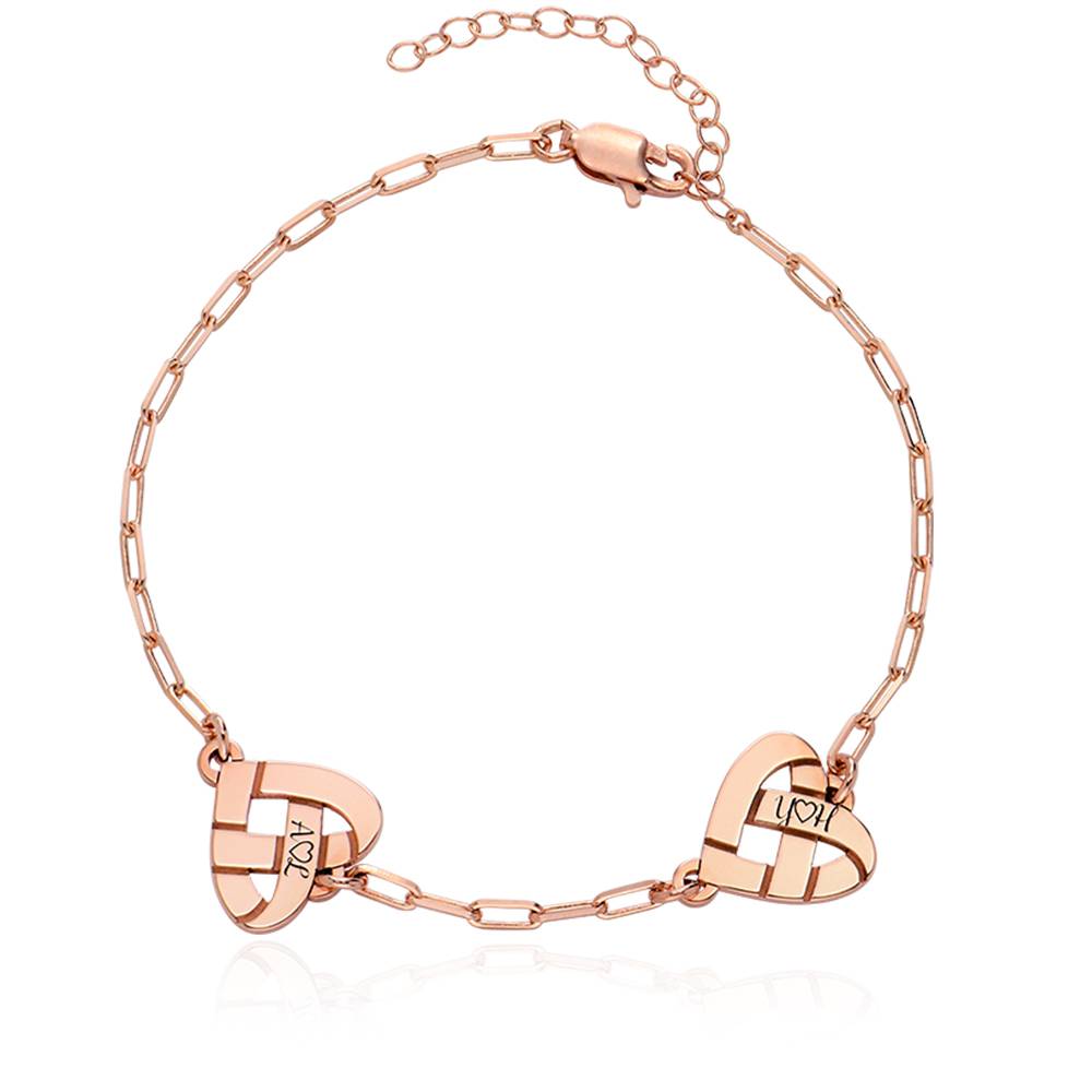Heart Knot Bracelet in 18K Rose Gold Plating product photo