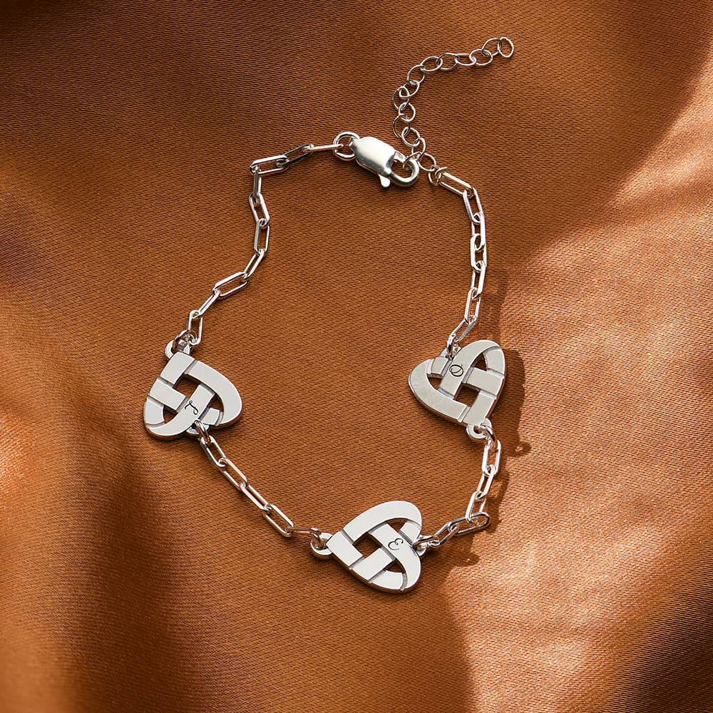 Heart Knot Bracelet in Sterling Silver-3 product photo