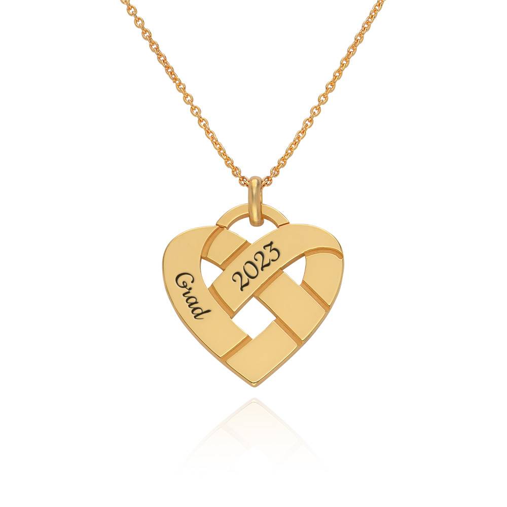 Heart Knot Necklace in 18K Gold Vermeil-2 product photo