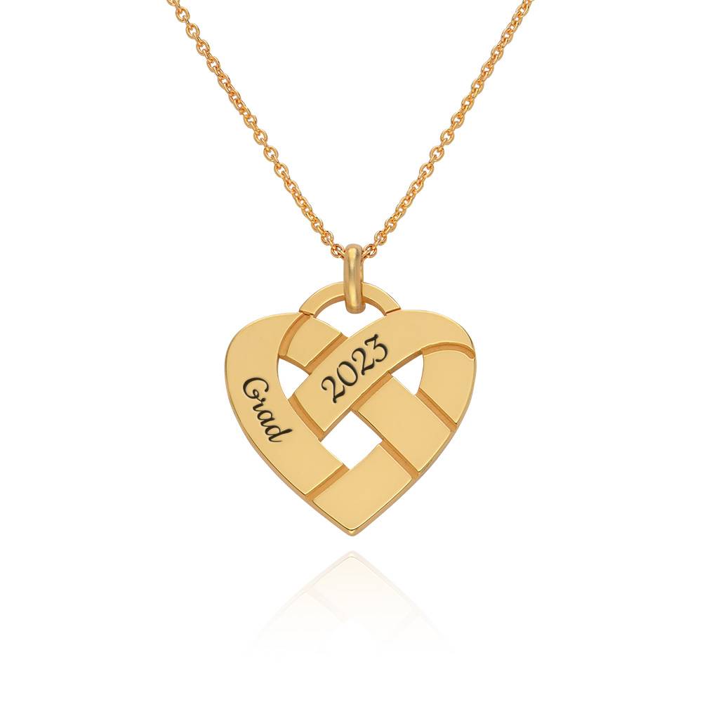 Heart Knot Necklace in 18K Gold Vermeil-1 product photo