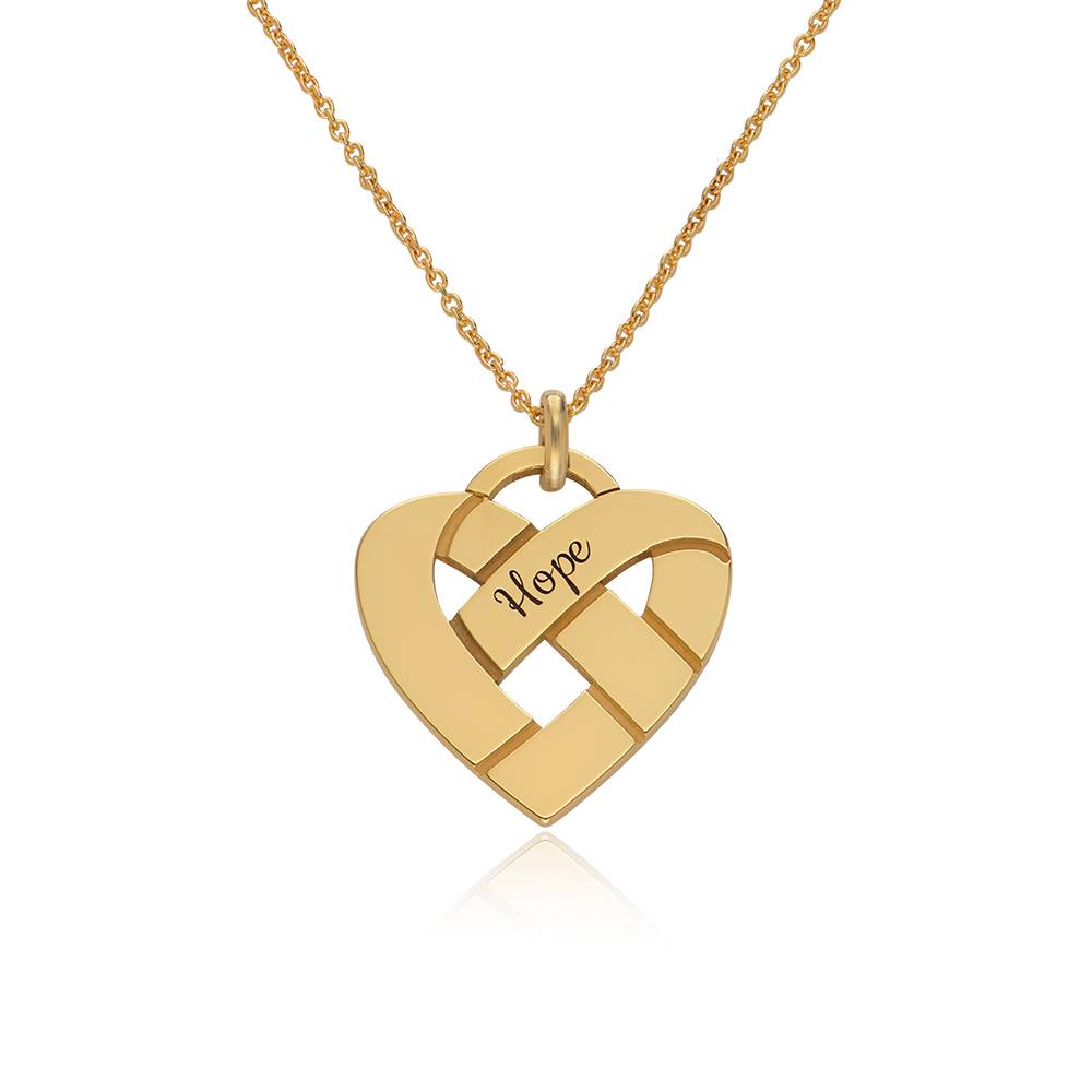 Heart Knot Necklace in 18K Gold Vermeil-1 product photo