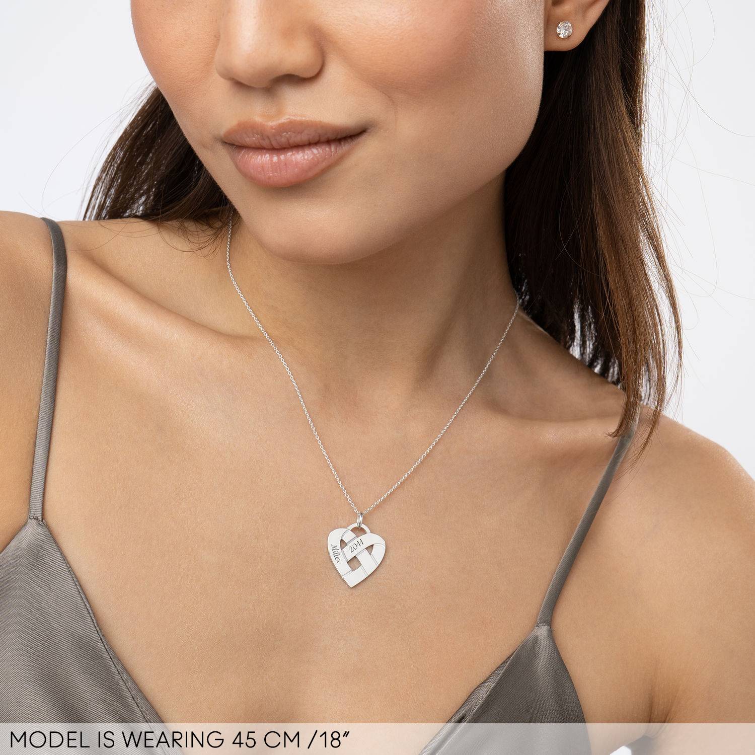 Heart Knot Necklace in Sterling Silver-3 product photo
