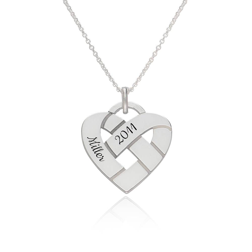 Heart Knot Necklace in Sterling Silver-2 product photo
