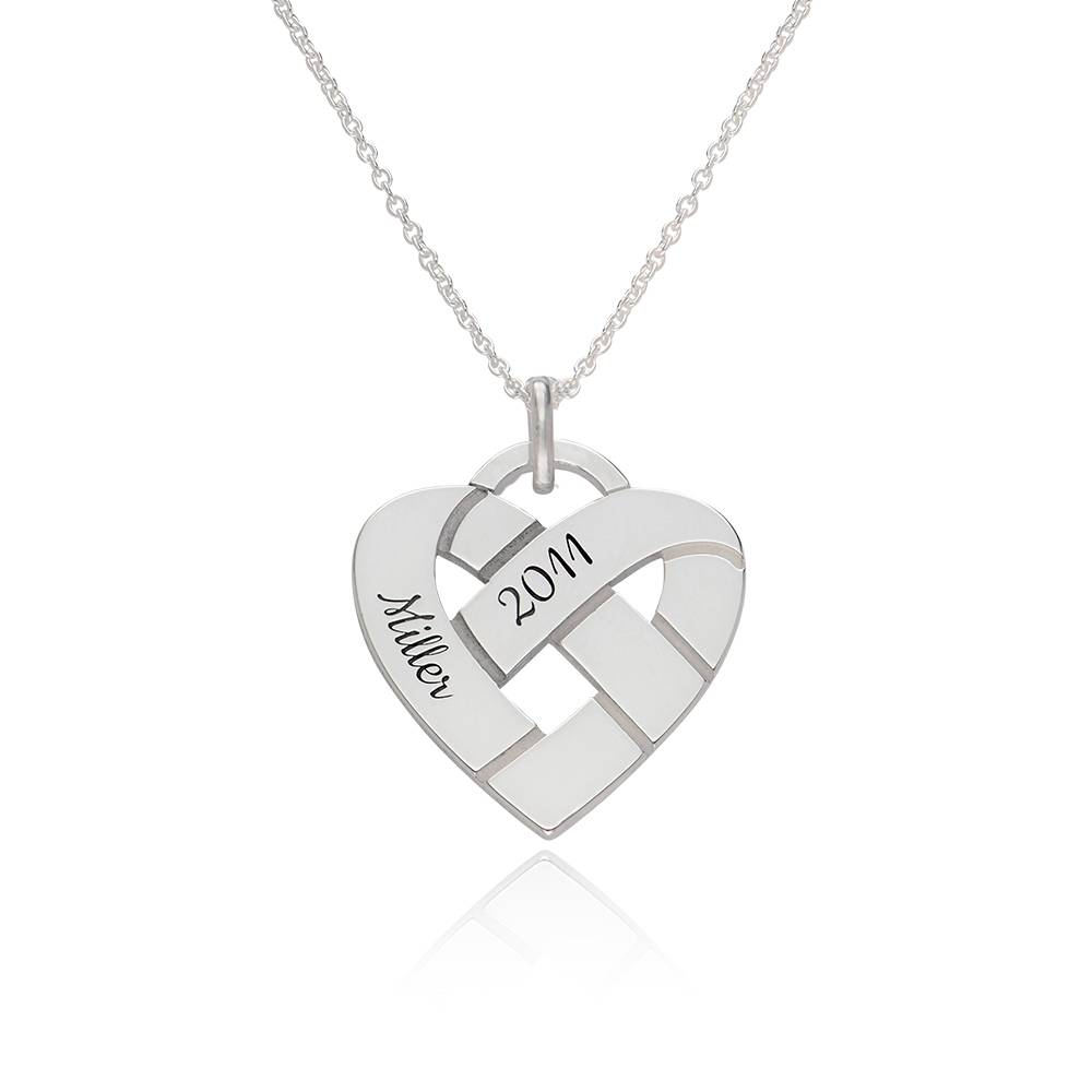 Heart Knot Necklace in Sterling Silver-3 product photo