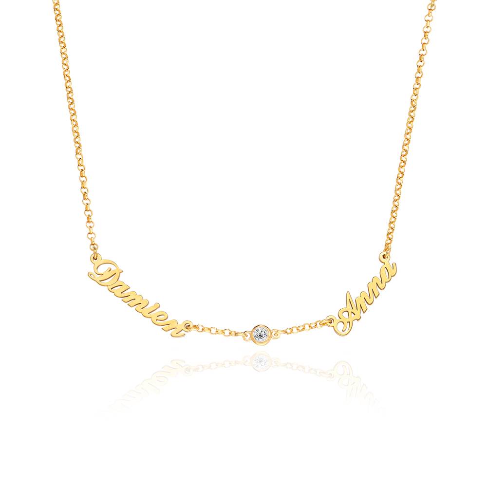 Heritage 0.10CT Diamond Multiple Name Necklace in 18K Gold Plating product photo