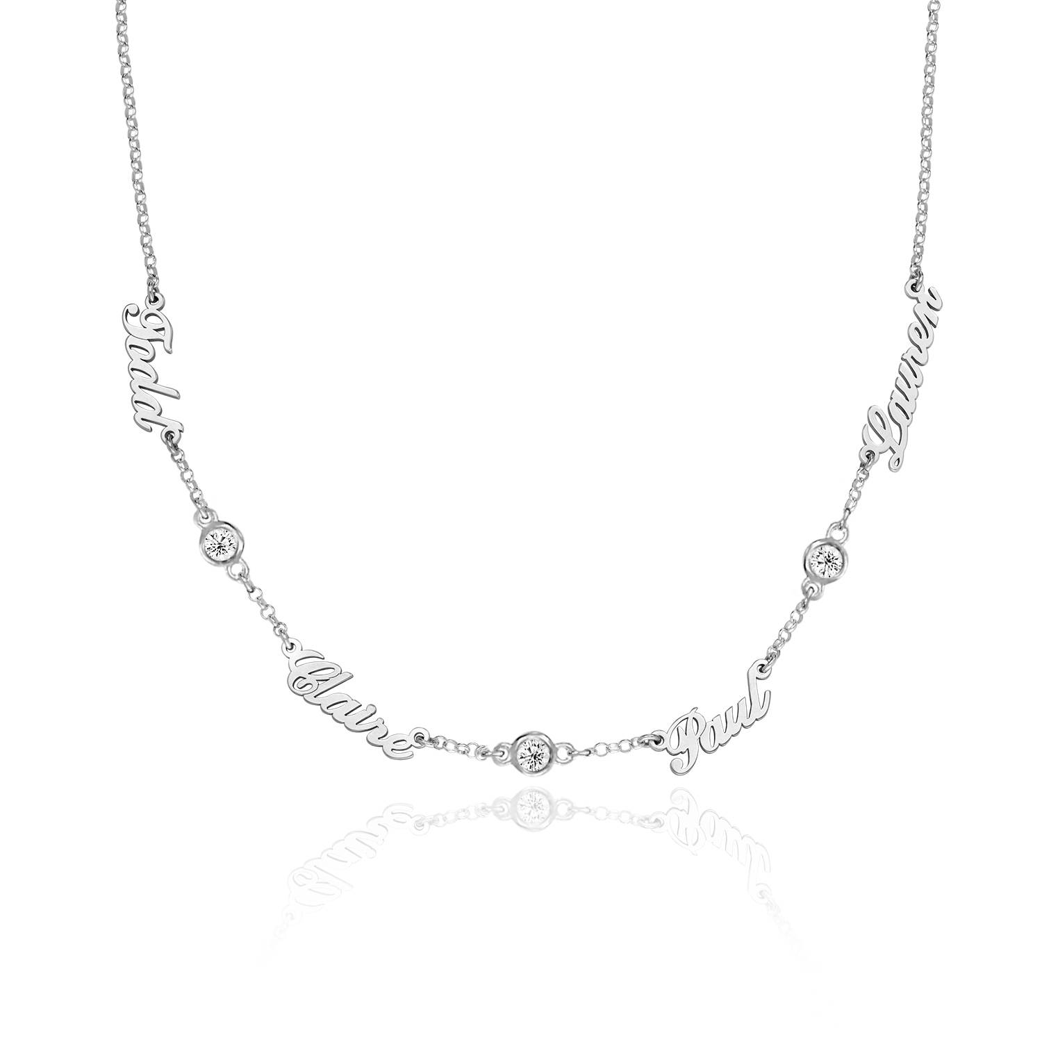 Heritage 0.10CT Diamond Multiple Name Necklace in Sterling Silver-4 product photo