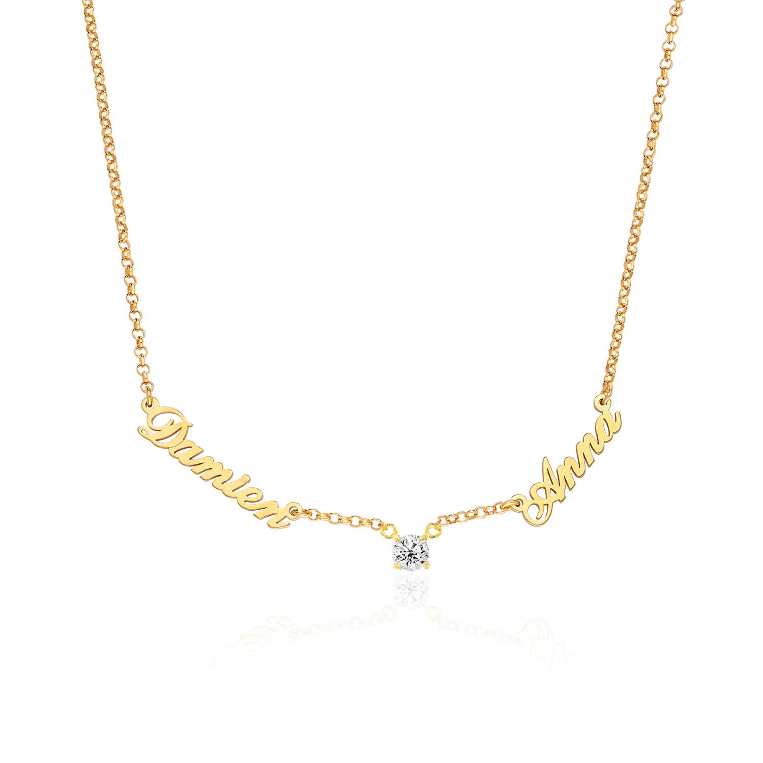Heritage 0.30CT Diamond Multiple Name Necklace in 18K Gold Plating-1 product photo